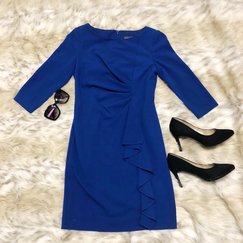JESSICA HOWARD Stunning Blue 👗 wRuffle Detail